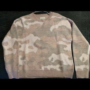 Lucky brand pink camo sweater